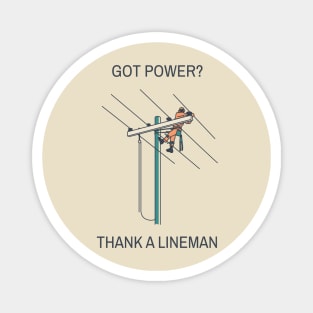 Thank A Lineman Magnet